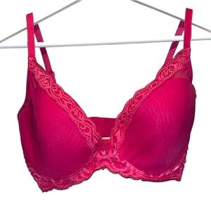 Natori Feathers Contour Bra 32DDD Fuchsia Pink  Underwire